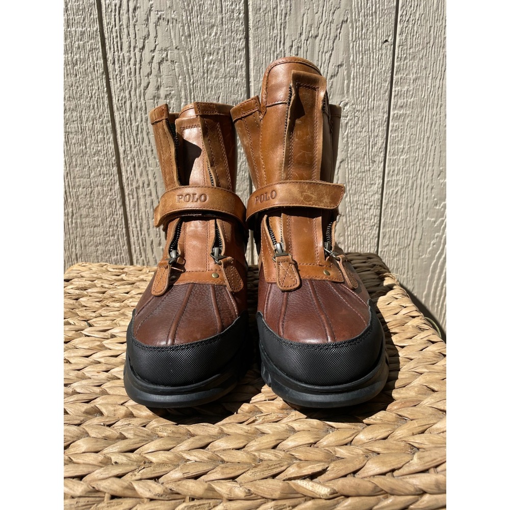 Polo Ralph Lauren Conquest III Boots Mens 11D Brown Leather Hunting Outdoor